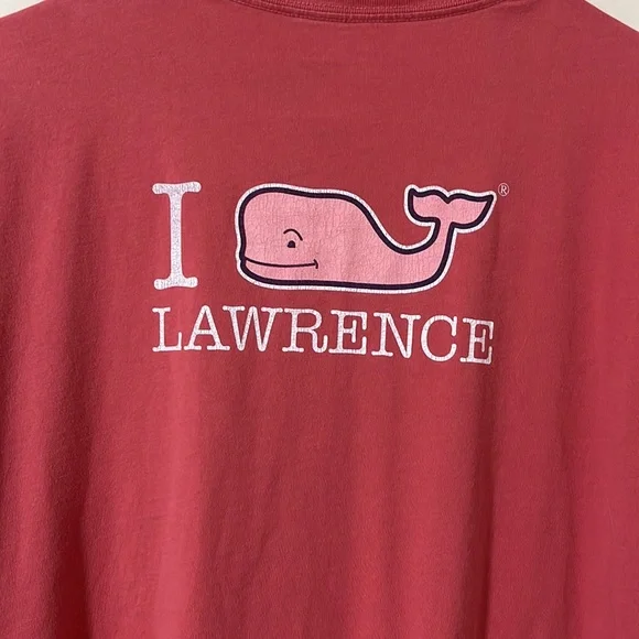 Vineyard Vines Whale Lawrence Tee in Salmon Color Size M - Picture 6 of 6